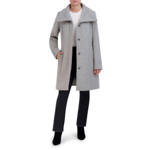 コールハーン (Cole Haan) レディース コート アウター Double Face Wool Button-Up Coat With Convertible Collar (Light Grey)｜nul-select