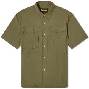 バブアー (Barbour) メンズ トップス Lisle Safari Short Sleeve Shirt (Mid Olive)