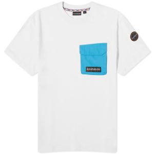 ナパピリ (Napapijri) メンズ Tシャツ トップス Pocket T-Shirt (White)｜nul-select