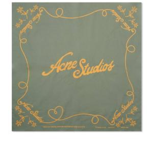 アクネ ストゥディオズ (Acne Studios) メンズ マフラー・スカーフ・ストール Scarf (Green/Honey Yellow)｜nul-select