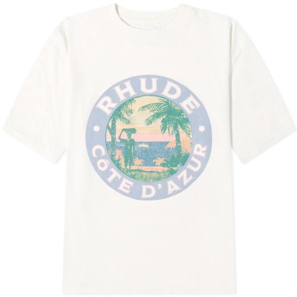 ルード (Rhude) メンズ Tシャツ トップス Lago T-Shirt (Vtg White)