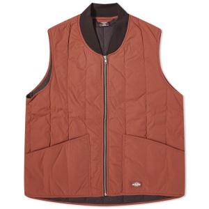 ディッキーズ (Dickies) メンズ ベスト・ジレ トップス Premium Collection Quilted Vest (Mahogany)｜nul-select