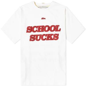 アドバイザリーボードクリスタルズ (Advisory Board Crystals) メンズ Tシャツ トップス School Sucks T-Shirt (White)｜nul-select
