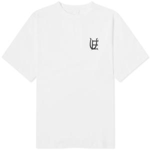 ユニフォームエクスペリメント (Uniform Experiment) メンズ Tシャツ トップス Authentic Logo Wide T-Shirt (White)｜nul-select