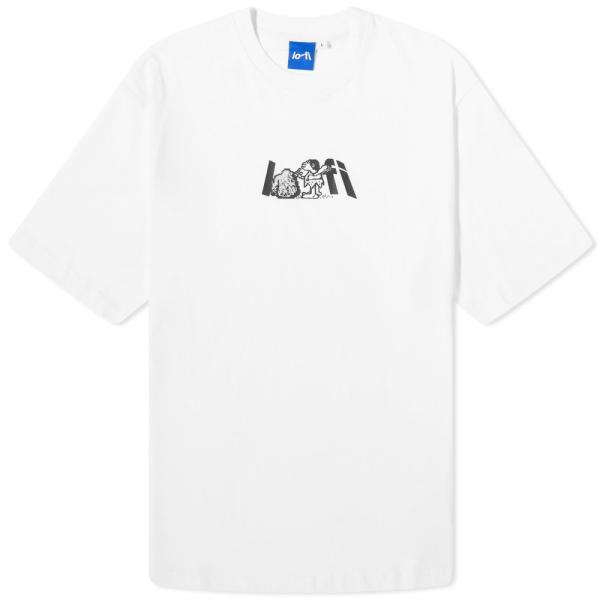 ローファイ (Lo-Fi) メンズ Tシャツ トップス Stone Logo T-Shirt (Wh...