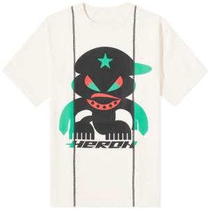 ヘロン プレストン (Heron Preston) メンズ Tシャツ トップス Split Monster Tape T-Shirt (Ivory)｜nul-select