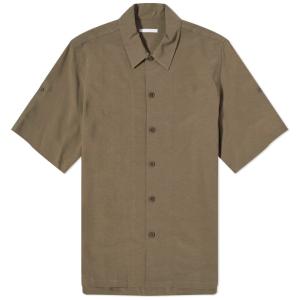 ヘルムート ラング (Helmut Lang) メンズ 半袖シャツ トップス Roll Up Logo Vacation Shirt (Juniper)