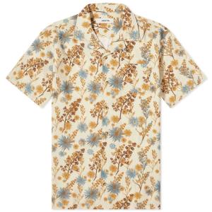 Kestin メンズ トップス Crammond Short Sleeve Shirt (Ecru Thistle Print)｜nul-select