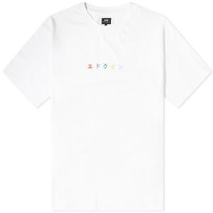 エドウィン (Edwin) メンズ Tシャツ トップス Katakana Embroidery T-Shirt (White/Multi)