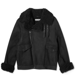 アクネ ストゥディオズ (Acne Studios) メンズ ジャケット アウター Liana Distressed Shearling Jacket (Black)｜nul-select