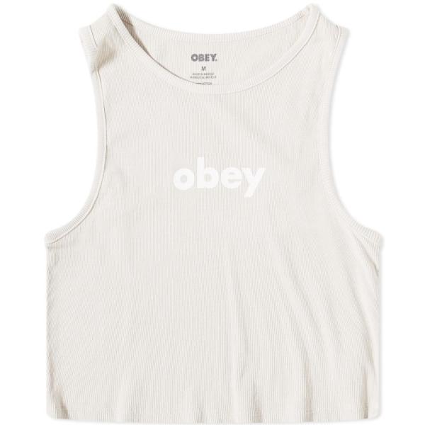 オベイ (Obey) レディース タンクトップ トップス Lower Case Logo Tank ...