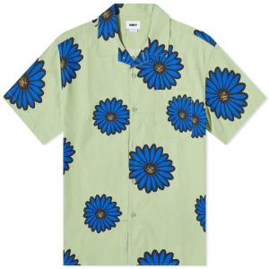 オベイ (Obey) メンズ 半袖シャツ トップス Daisy Blossoms Vacation Shirt (Green Multi)｜nul-select