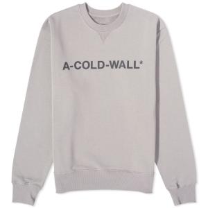 アコールドウォール (A-COLD-WALL*) メンズ スウェット・トレーナー トップス Logo Crew Sweat (Slate Grey)｜nul-select