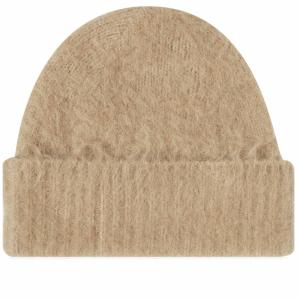 アクネ ストゥディオズ (Acne Studios) メンズ ニット 帽子 Kameo Solid Brushed Beanie (Dark Beige)｜nul-select