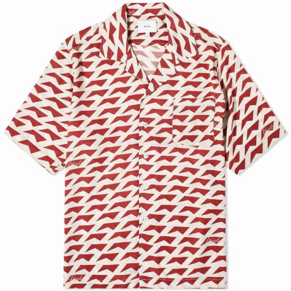 ルード (Rhude) メンズ トップス Dolce Vita Silk Shirt (Red/Cr...