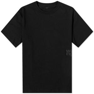 アレキサンダー ワン (Alexander Wang) レディース Tシャツ トップス Essential Logo T-Shirt (Black)