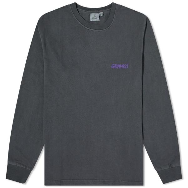 グラミチ (Gramicci) メンズ 長袖Tシャツ Long Sleeve Footprints ...