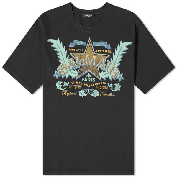 バルマン (Balmain) メンズ Tシャツ トップス Western Print T-Shirt...