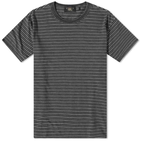 ダブルアールエル (RRL) メンズ Tシャツ トップス Stripe Tee (Black Mul...