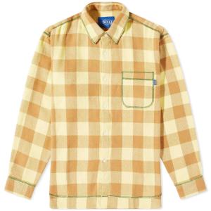 アウェイク (Awake NY) メンズ トップス Contrast Stitch Flannel Shirt (Yellow/Brown)