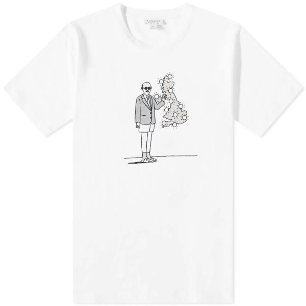 サンスペル (Sunspel) メンズ Tシャツ トップス Weather Man Riviera ...