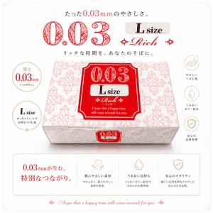 避妊具 業務用 薄型コンドーム 144枚 Rich003 Lサイズ リッチ 0.03 大きい 大きめ コンビニ ポイント利用