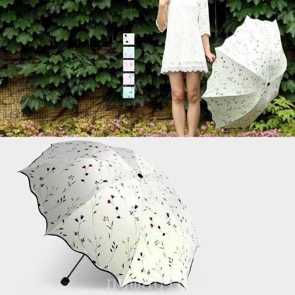 ◆日傘 折りたたみ 夏 日傘 UV レディース 3段折り傘 花柄 折り畳み傘 99％UVカット 軽量...