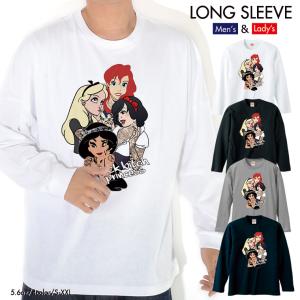 ストリート大人気ブランド ロンT longsleeve ロングスリーブ オリジナル ファック ハードコア プリンセス 白雪姫 アリエル ジャスミン パロディ タトゥー｜numbers