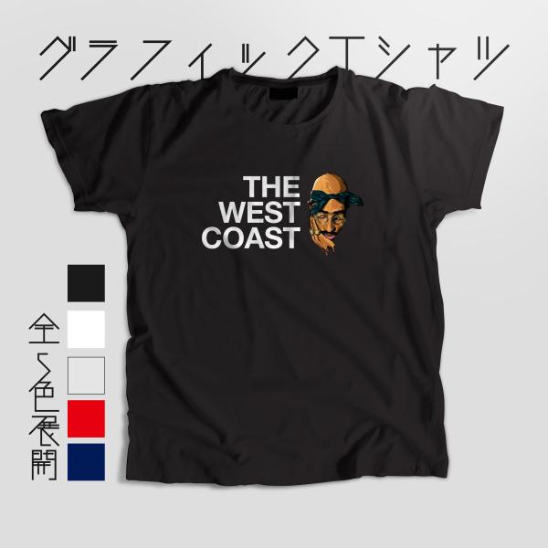 ストリート大人気ブランドTシャツ オリジナル シンプル 英語表記 WESTCOAST ロゴ かっこい...