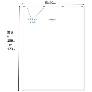 スチールラック 目隠し カーテン マグネット ...の詳細画像2
