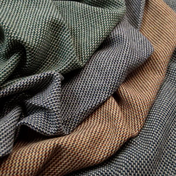 生地 布地 布 ウール混 バイヤス ジャガードニット生地  パンツ カーディガン 服地 ネックウォー...