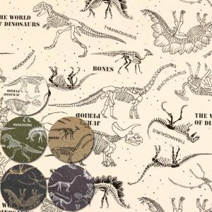 オックス生地 生地 布地 布 無料レシピ有 恐竜の骨 再入荷5回目 オックス dinosaur 恐竜 入園 入学 学校 エプロン スクールバッグ 50cm単位