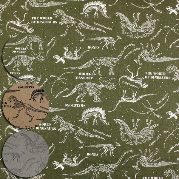 オックス生地 生地 布地 布 無料レシピ有 恐竜の骨 再入荷4回目 オックス dinosaur 恐竜...