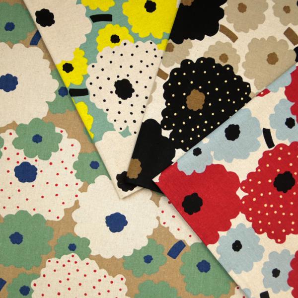 生地 布地 布 無料レシピ有 マリーゴールド う早こ布 綿麻キャンバス生地  花柄 モダン 和風 F...