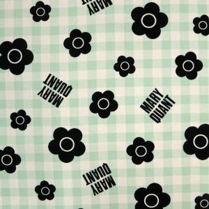 生地 布地 布 無料レシピ有 MARYQUANT チェック【商用利用不可】 オックス生地 再入荷01回目 マリークヮント マリクワ バッグ デイジー 50cm単位