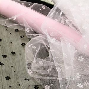 生地 布地 布 花型フロッキー チュール生地 再入荷39回目 チュール ブライダル ウエディング セレモニー パニエ ベール ダンス衣装 50cm単位