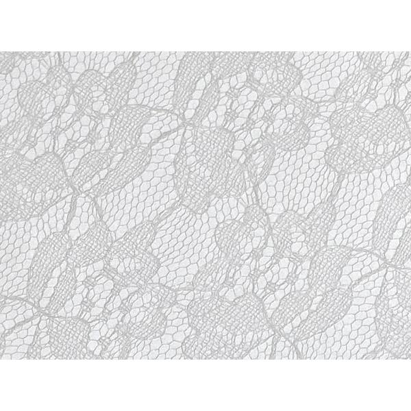 レース柄 合皮レザー生地【花柄レース模様 ホワイトグレー】[LACE-02]