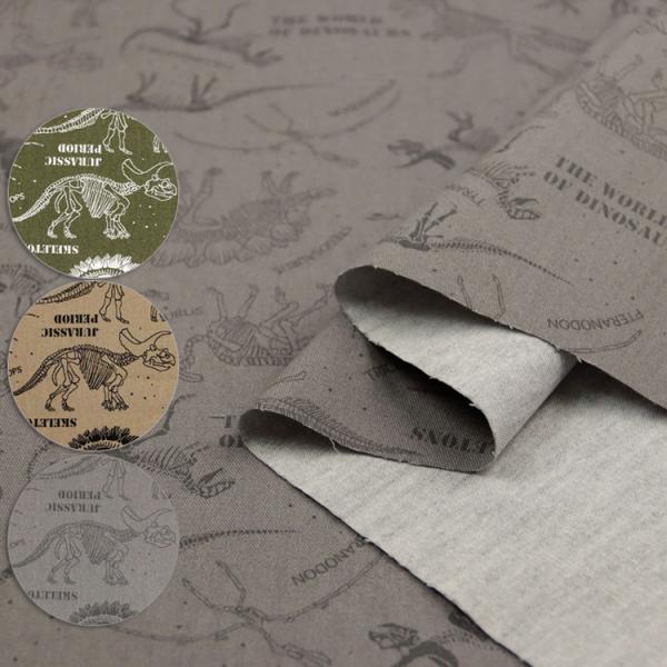 オックス生地 生地 布地 布 無料レシピ有 恐竜の骨 再入荷4回目 オックス dinosaur 恐竜...