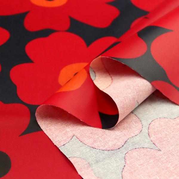 生地 布地 布 ひなげし ツヤ消しラミネート生地  ツヤ消しラミネート 綿麻 花柄 FLOWER 雑...