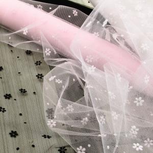 生地 布地 布 花型フロッキー チュール生地 再入荷39回目 チュール ブライダル ウエディング セレモニー パニエ ベール ダンス衣装 50cm単位