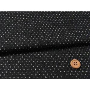 手染め和柄コットン生地・かすり柄(黒) 10cm単位 切り売り