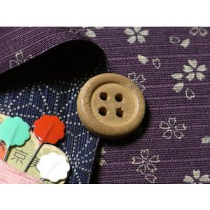 和柄コットン生地・リバーシブル 桜と麻の葉(紫...の詳細画像1