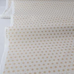 和柄コットン生地 金の麻の葉(白) 10cm単...の詳細画像3