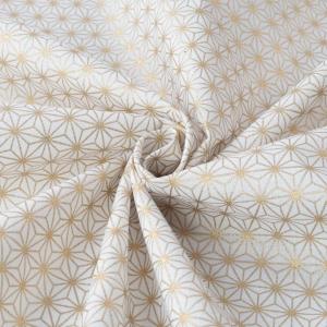 和柄コットン生地 金の麻の葉(白) 10cm単...の詳細画像4