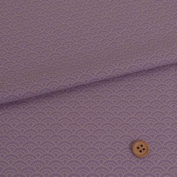 和風コットン生地 青海波(薄紫) 10cm単位 切り売り