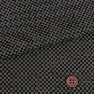 和風コットン生地 市松(黒/グレー) 10cm単...の商品画像