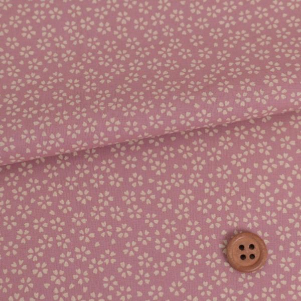和柄コットン生地 小桜(ピンク) 10cm単位 切り売り