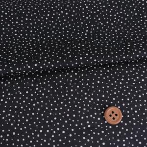 綿ローン生地 ランダムドット柄(黒) 10cm単...の商品画像