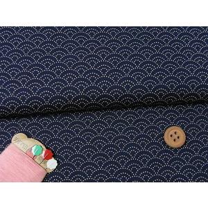 和柄コットン生地・青海波(紺) 10cm単位 切り売り