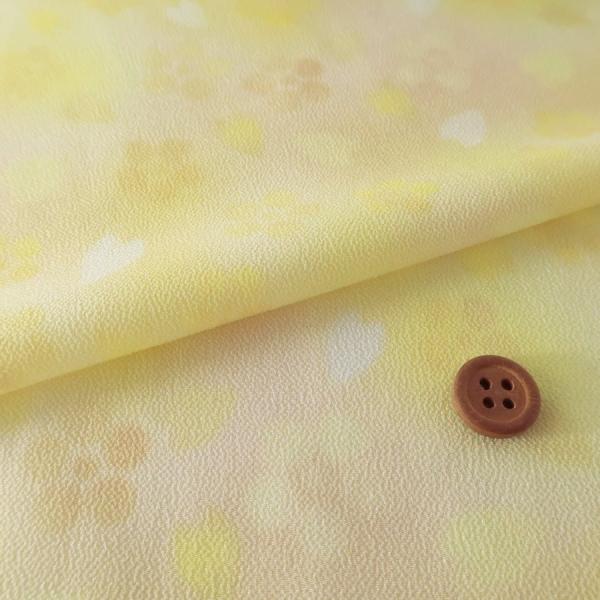 一越ちりめん ぼかし 春花かげろう(黄色) 布がたりオリジナル 10cm単位 切り売り